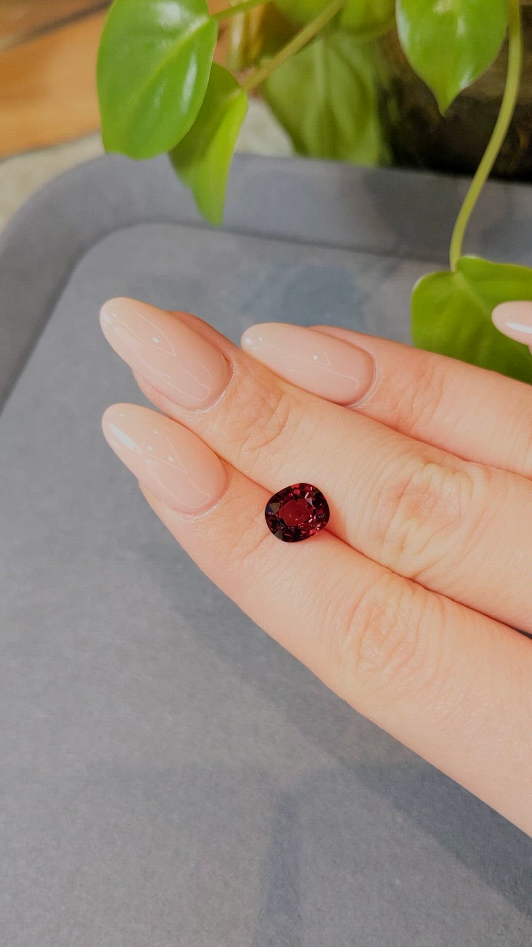 2.15 Ct. Orangish Red Spinel from Burma (Myanmar) Size Video