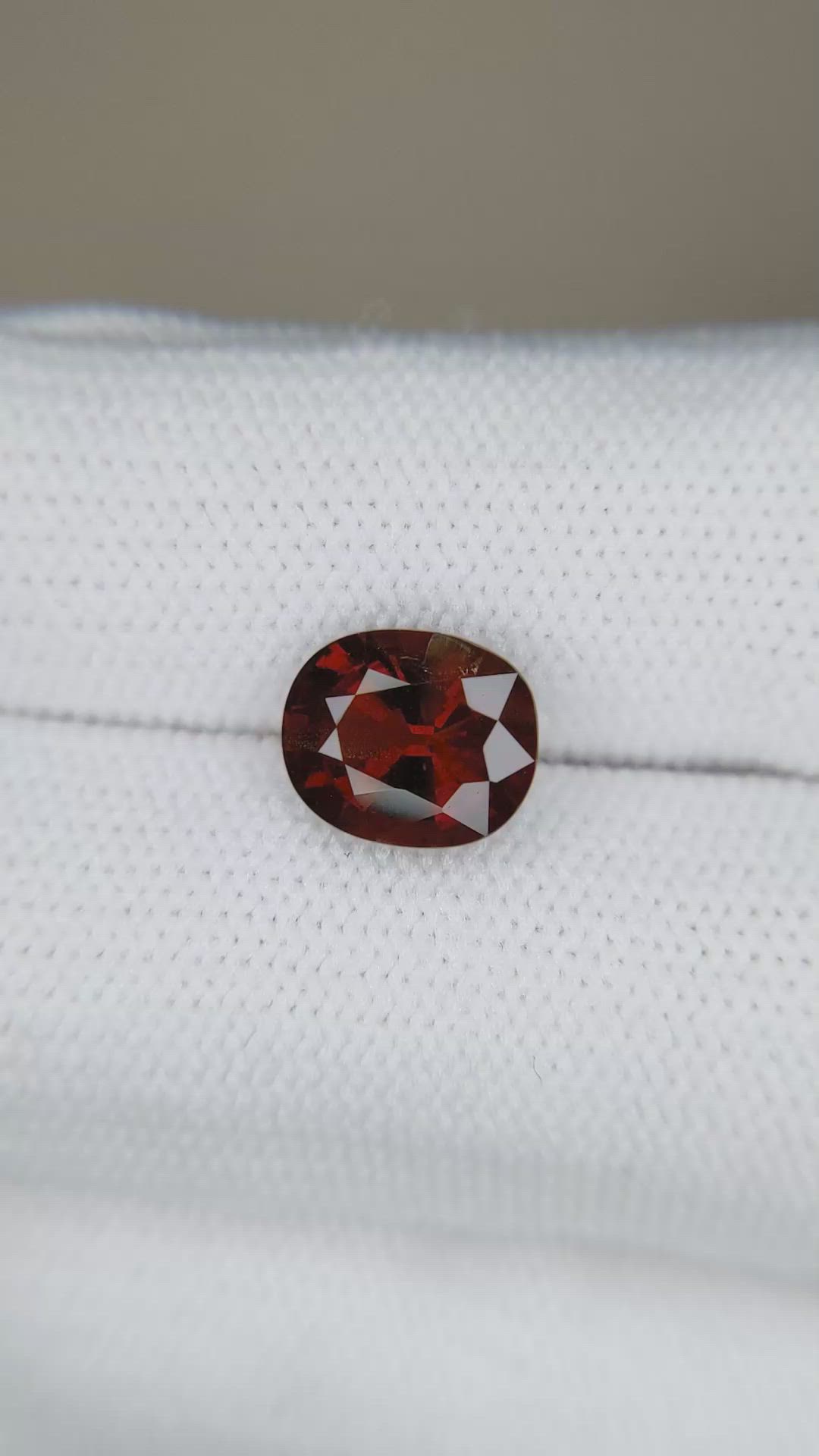 2.43 Ct. Orangish Red Spinel from Burma (Myanmar) Size Video