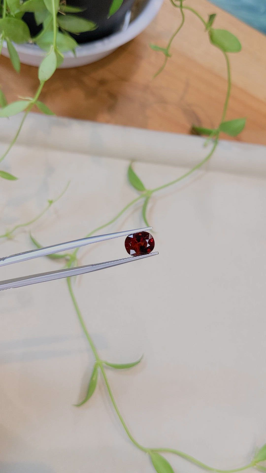 2.43 Ct. Orangish Red Spinel from Burma (Myanmar) Size Video