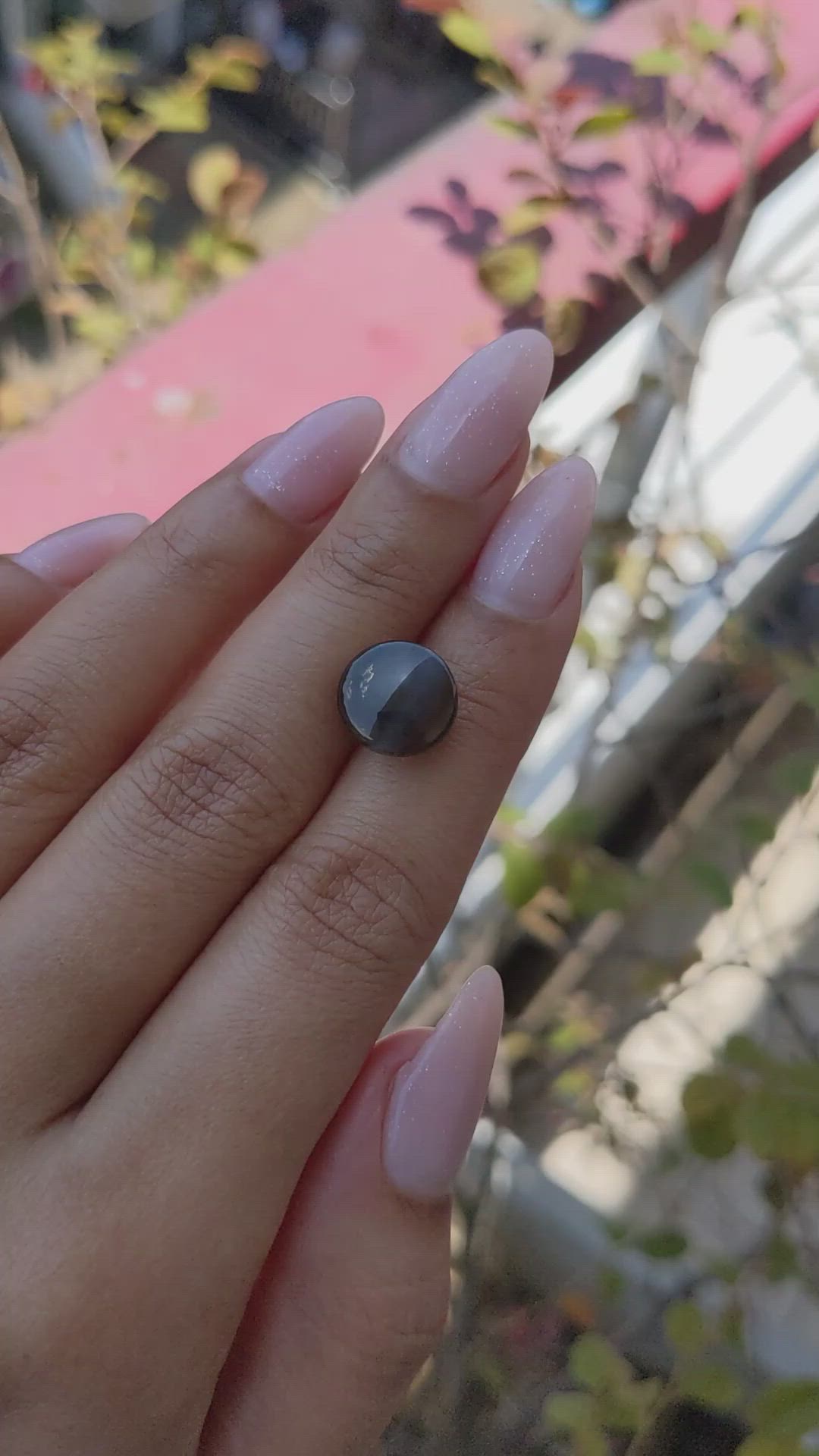 8.65 Ct. Cabochon Chrysoberyl from Ceylon (Sri Lanka) Size Video