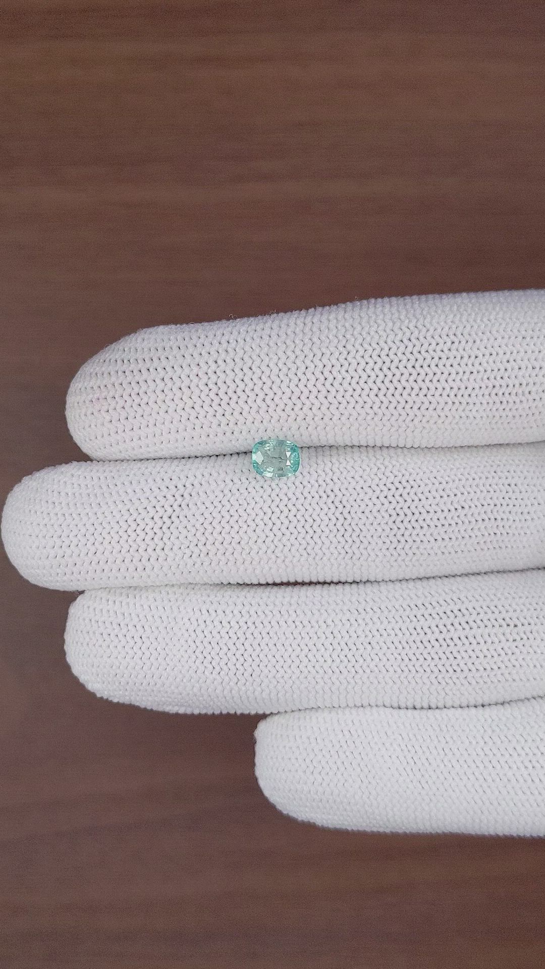 0.62 Ct. Greenish Blue Grandidierite from Madagascar Size Video