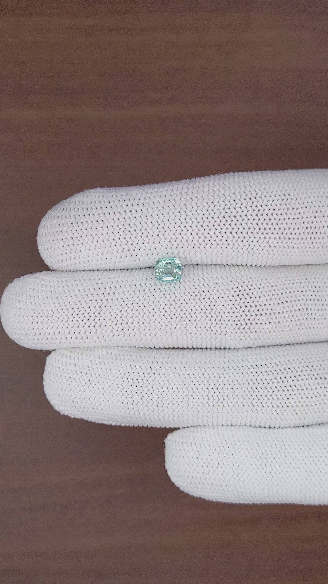 0.88 Ct. Greenish Blue Grandidierite from Madagascar Size Video