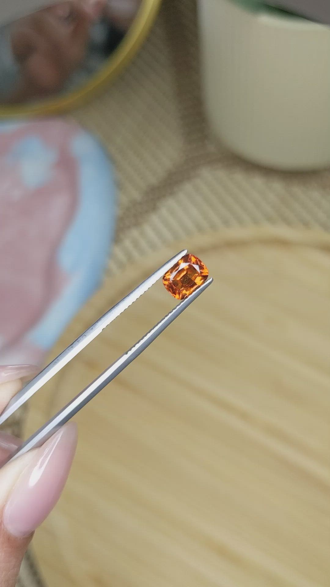 1.39 Ct. Hessonite Garnet from Madagascar Size Video