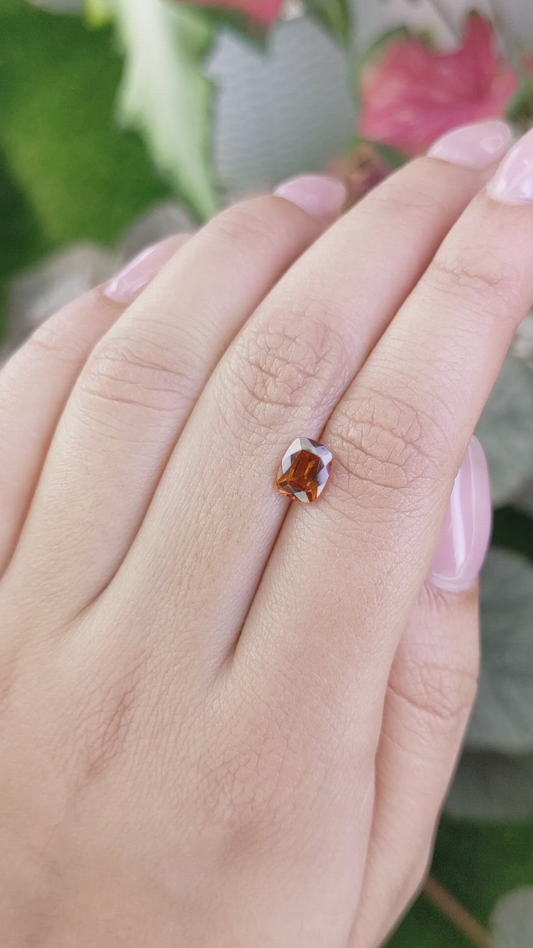 1.39 Ct. Hessonite Garnet from Madagascar Size Video