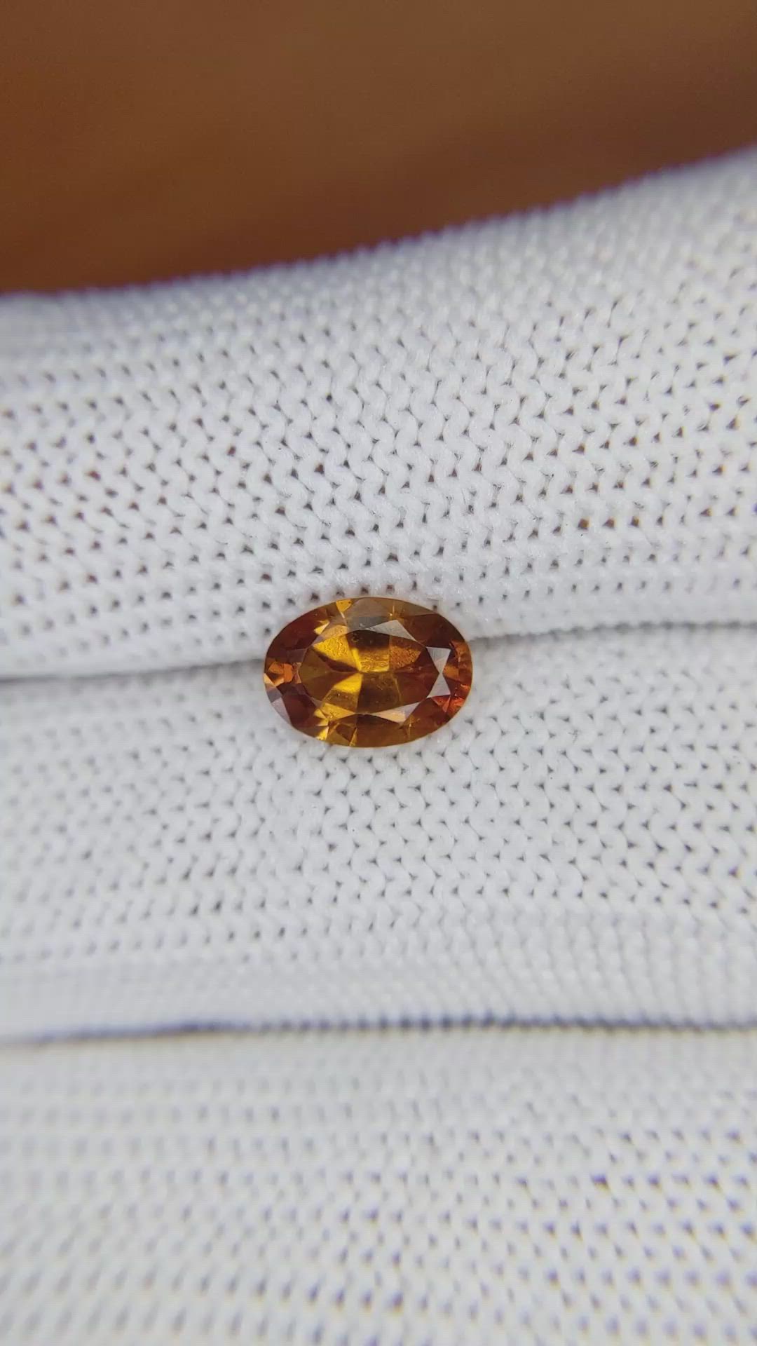 1.48 Ct. Hessonite Garnet from Madagascar Size Video