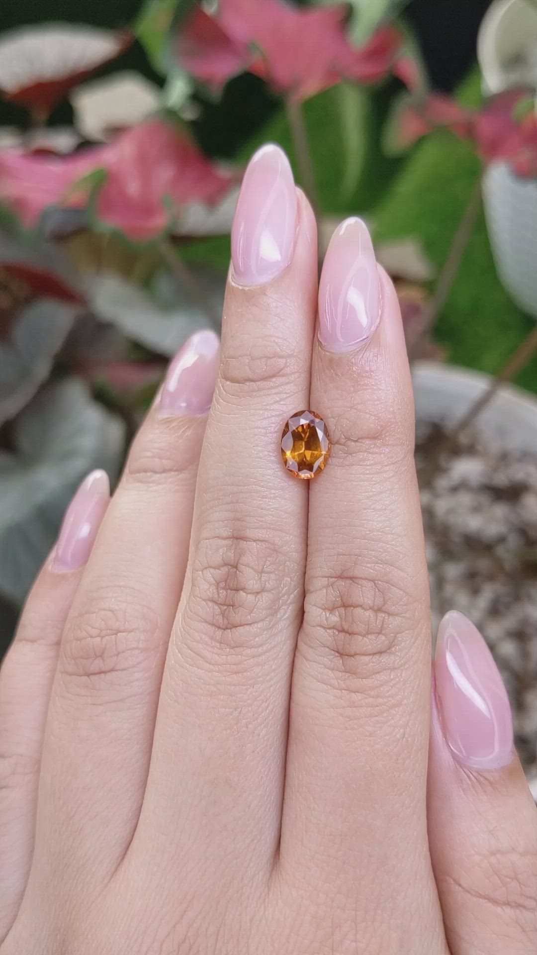1.48 Ct. Hessonite Garnet from Madagascar Size Video