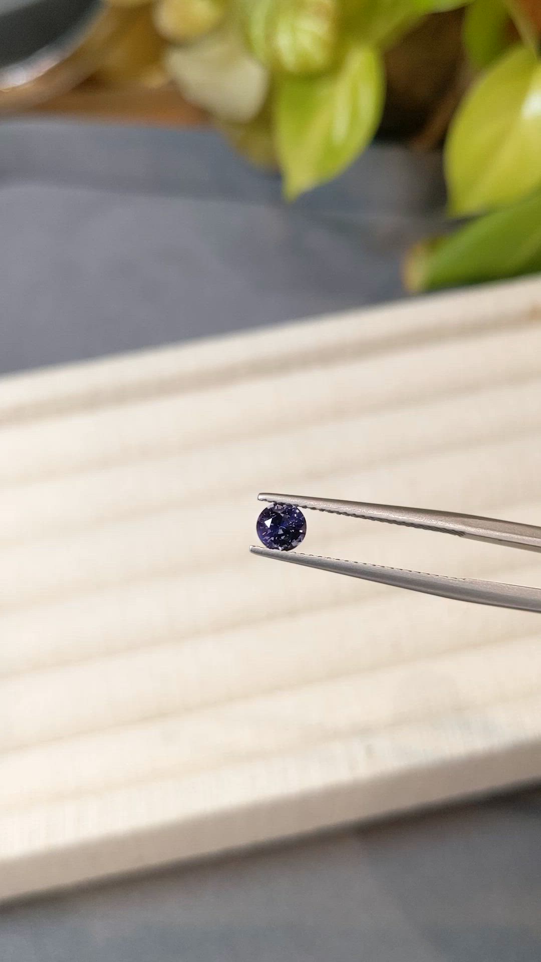 0.48 Ct. Purple Spinel from Ceylon (Sri Lanka) Size Video