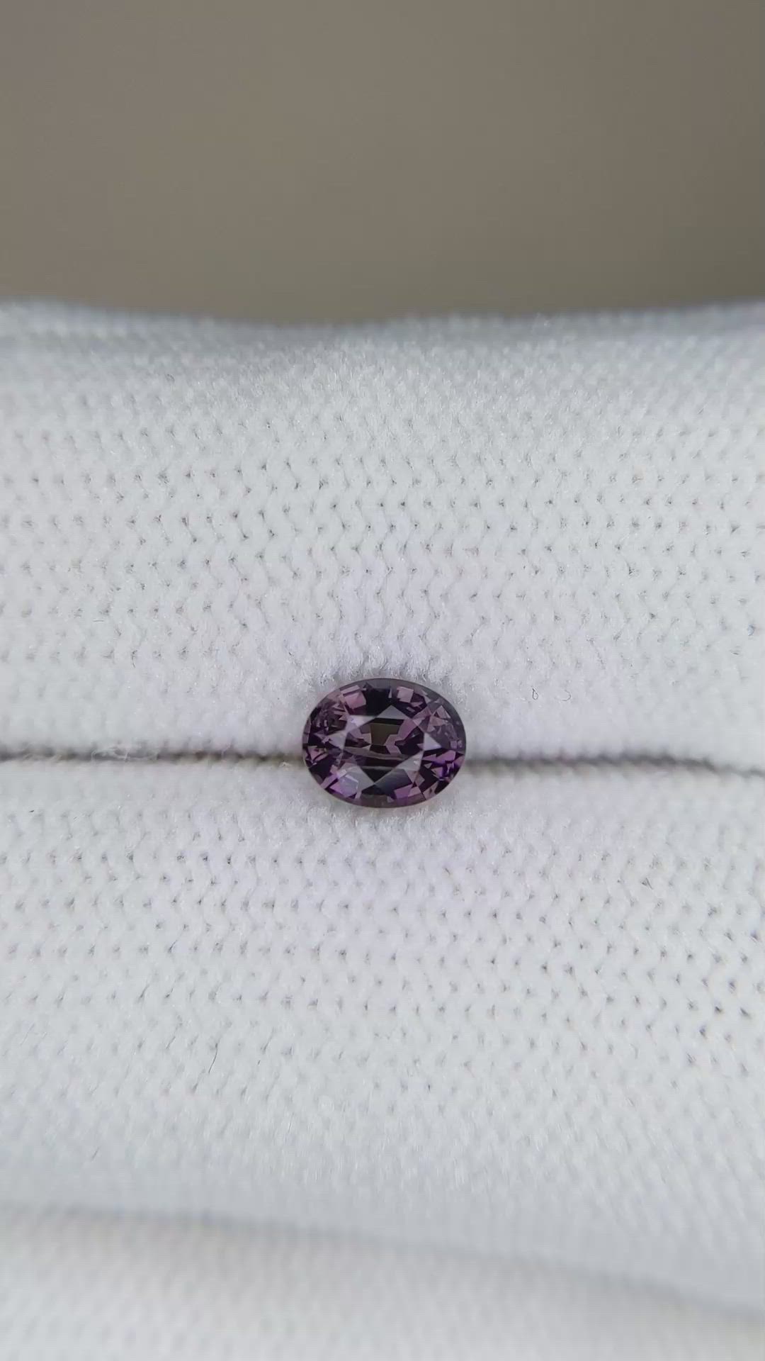 0.56 Ct. Purple Spinel from Ceylon (Sri Lanka) Size Video