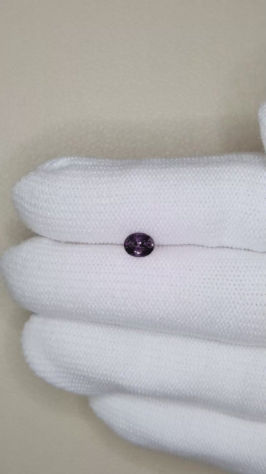 0.56 Ct. Purple Spinel from Ceylon (Sri Lanka) Size Video