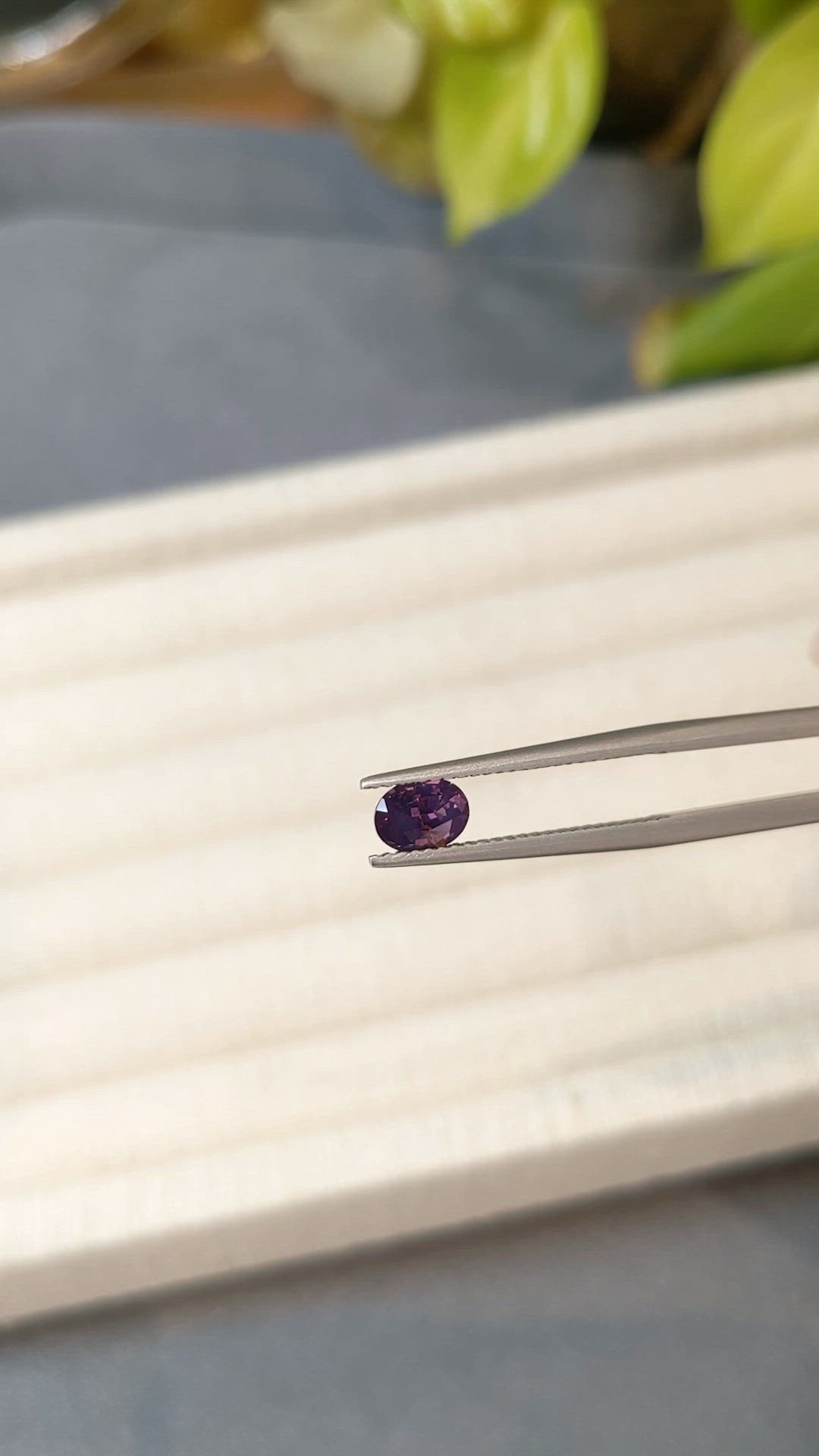 0.65 Ct. Purple Spinel from Ceylon (Sri Lanka) Size Video