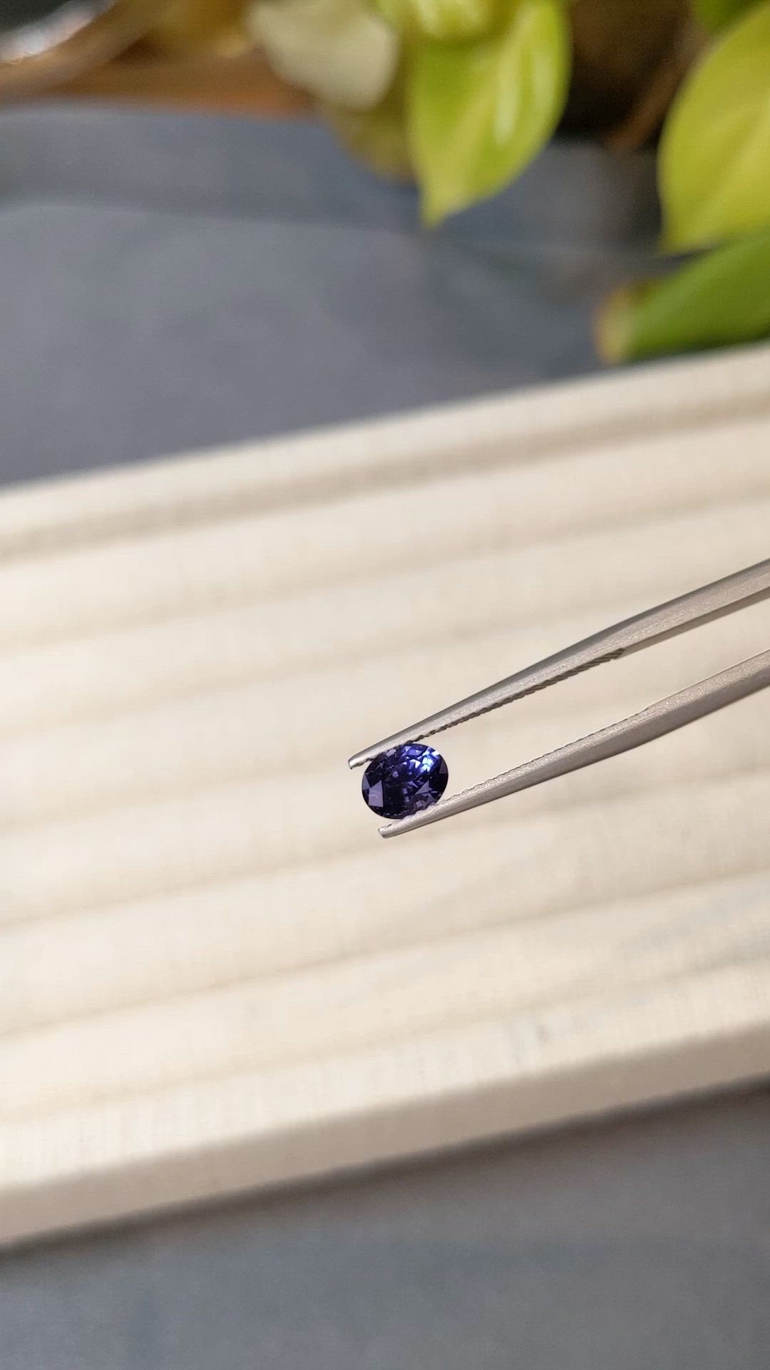 0.67 Ct. Purplish Blue Spinel from Ceylon (Sri Lanka) Size Video
