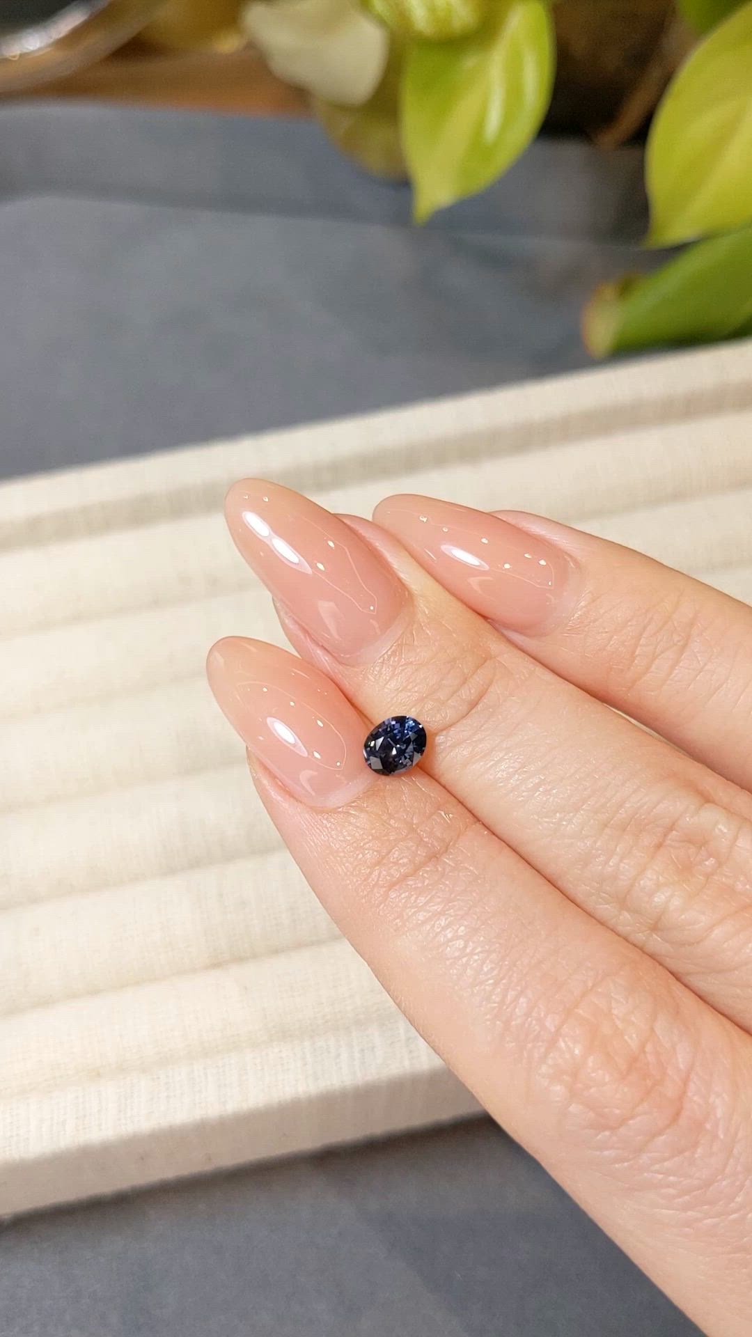 0.67 Ct. Purplish Blue Spinel from Ceylon (Sri Lanka) Size Video