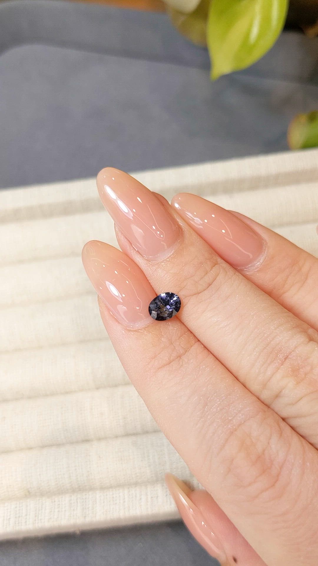 0.69 Ct. Greyish Blue Spinel from Ceylon (Sri Lanka) Size Video