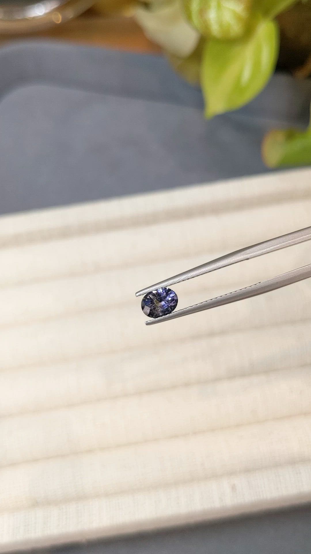 0.69 Ct. Greyish Blue Spinel from Ceylon (Sri Lanka) Size Video