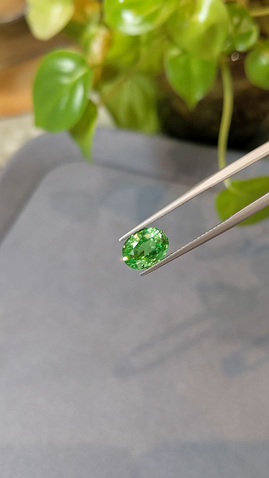 3.01 Ct. Tsavorite Garnet from Tanzania Size Video