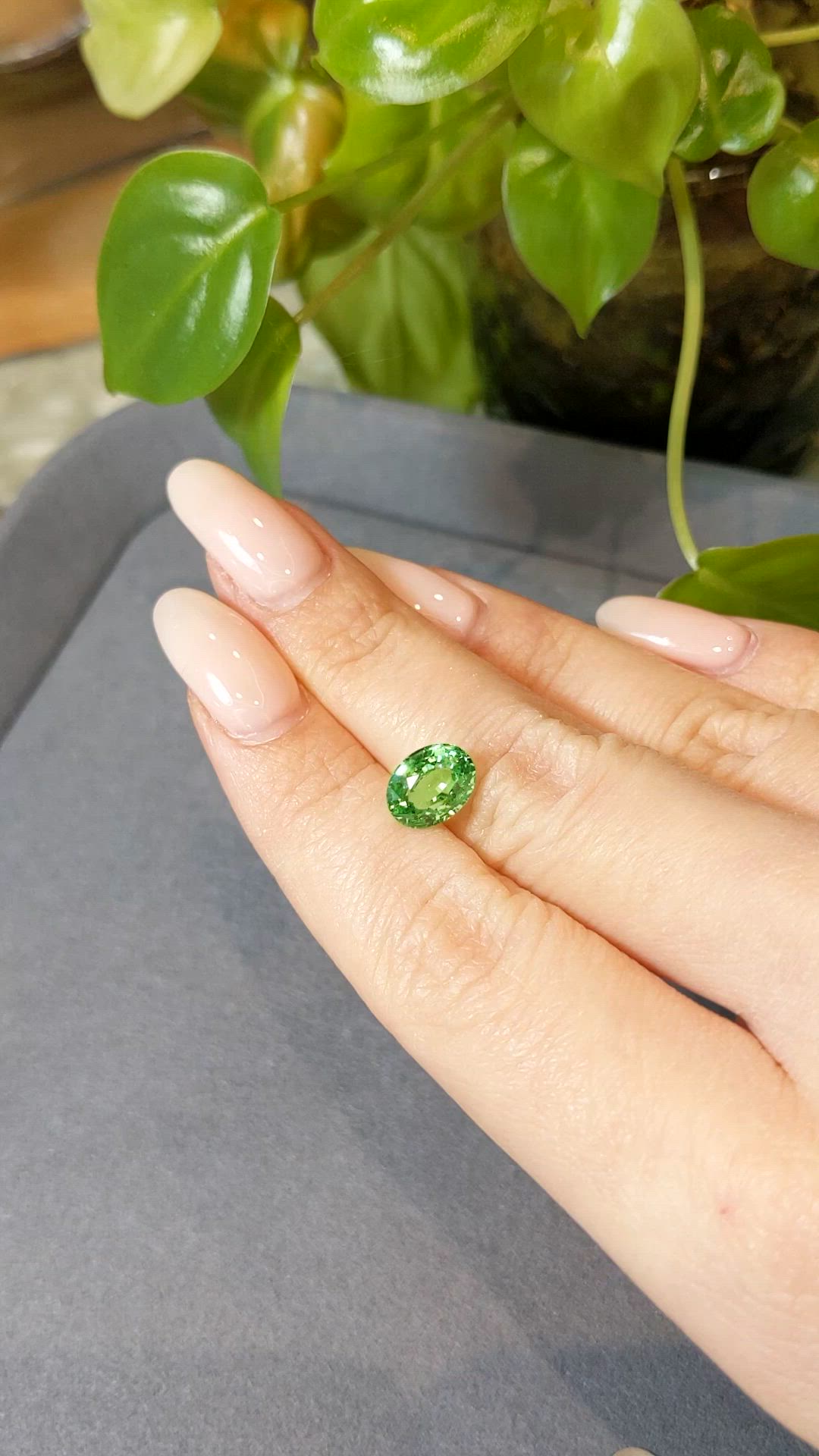 3.01 Ct. Tsavorite Garnet from Tanzania Size Video