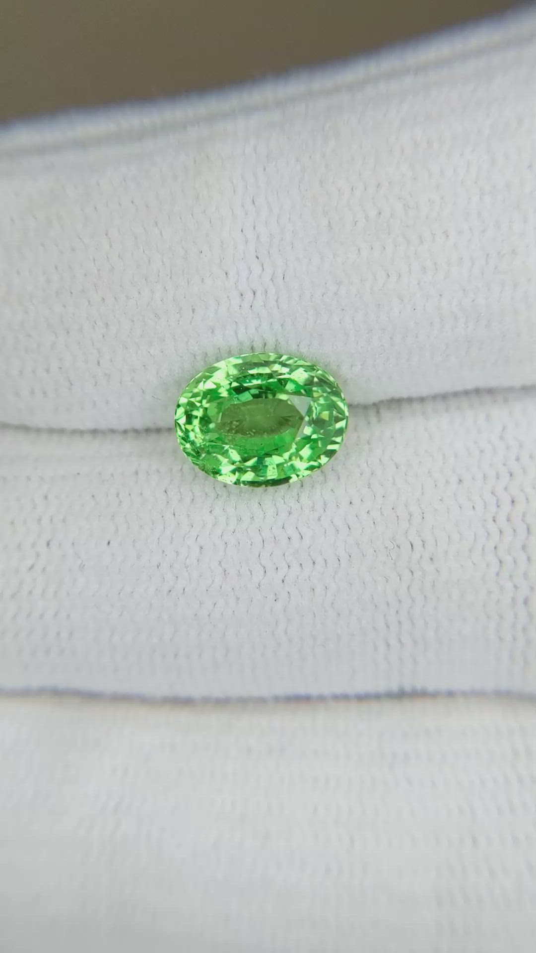 3.01 Ct. Tsavorite Garnet from Tanzania Size Video