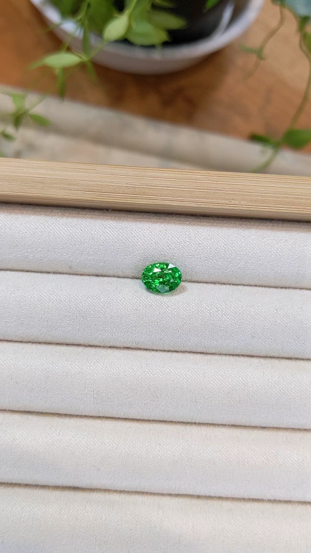 2.67 Ct. Tsavorite Garnet from Tanzania Size Video