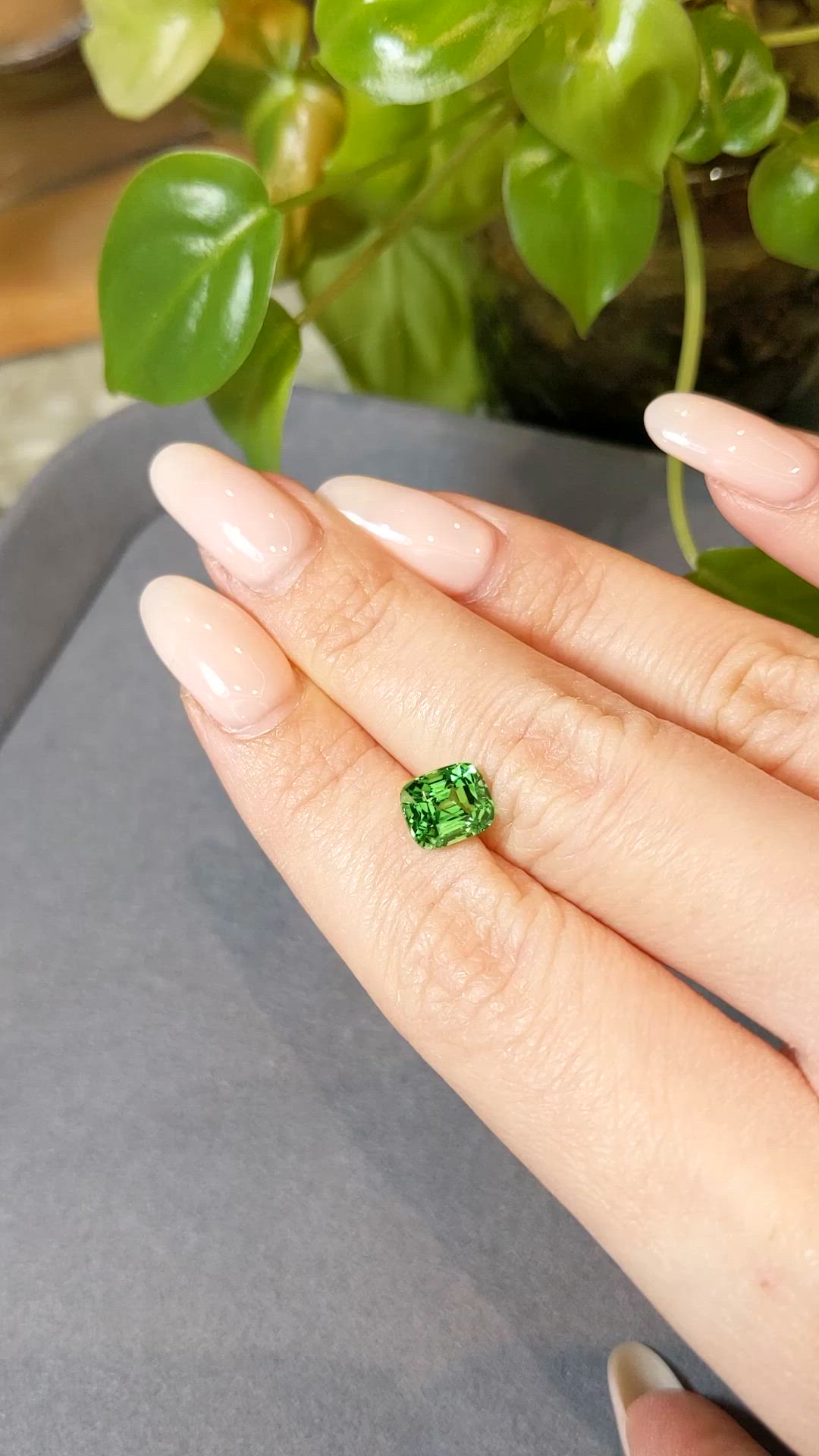 2.49 Ct. Tsavorite Garnet from Tanzania Size Video