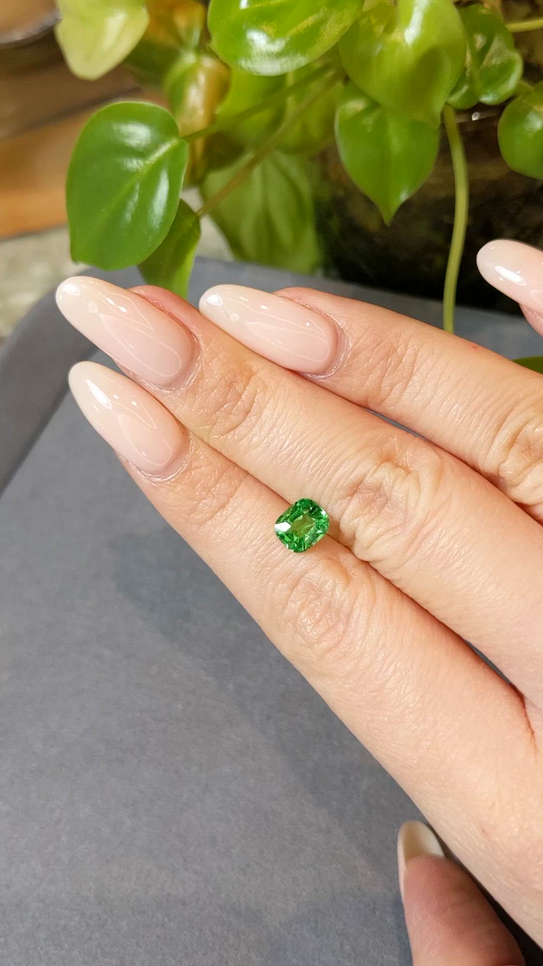 1.54 Ct. Tsavorite Garnet from Tanzania Size Video