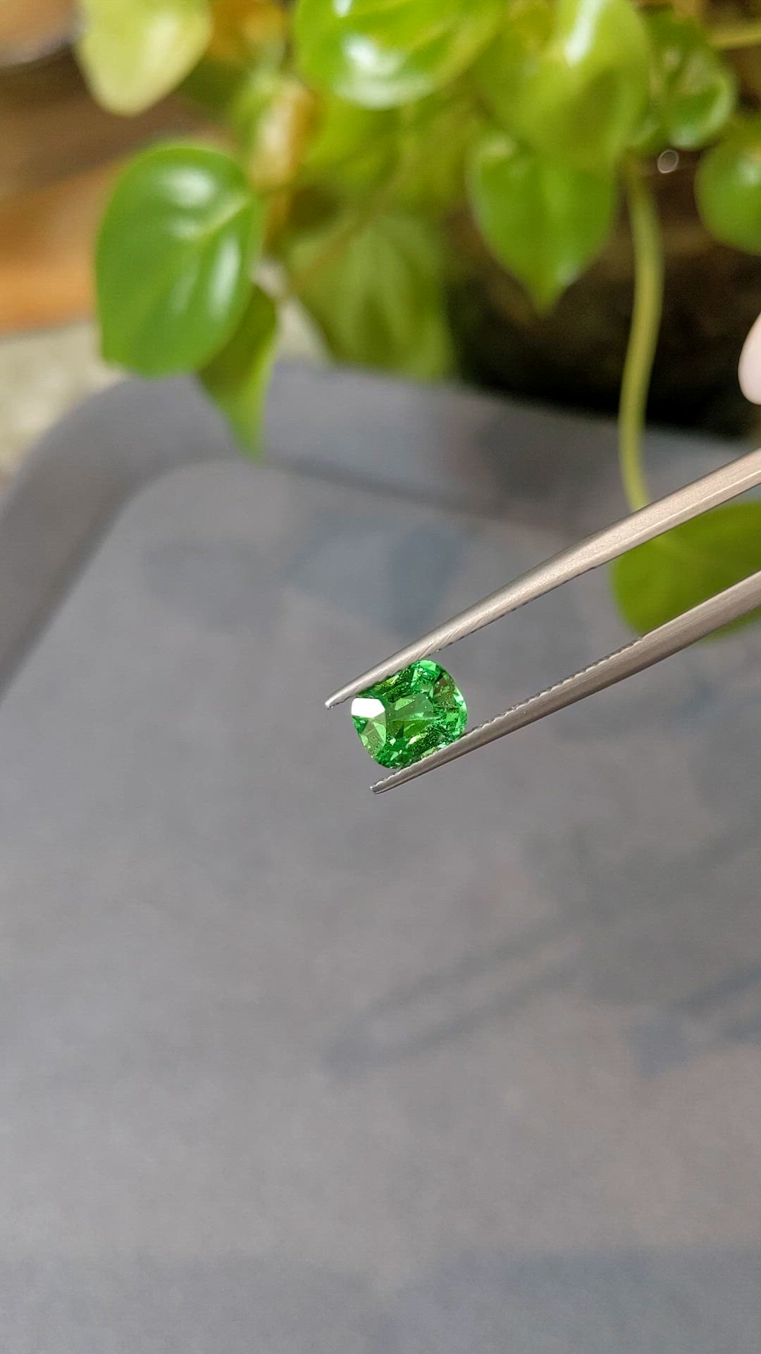 1.54 Ct. Tsavorite Garnet from Tanzania Size Video