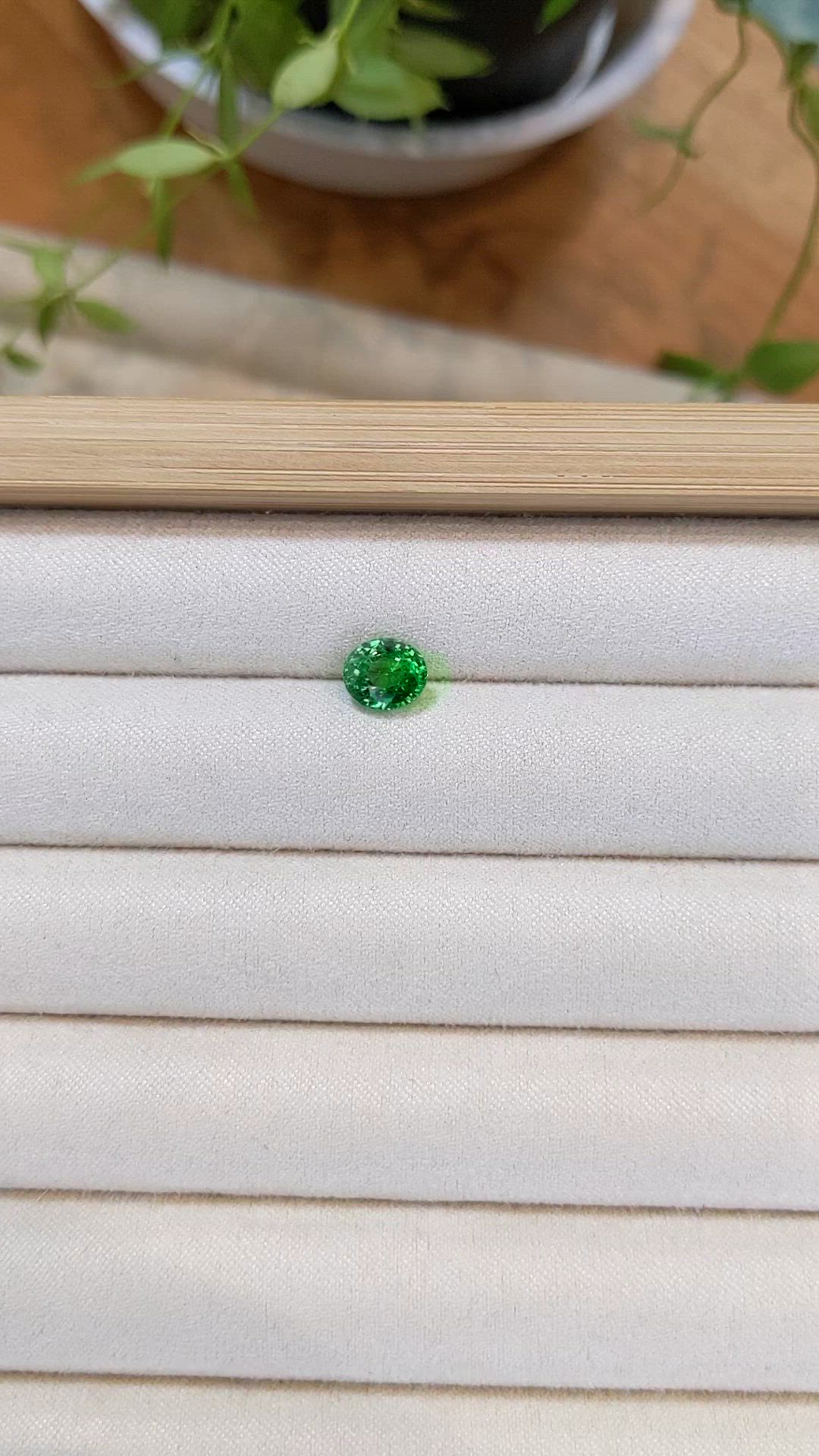 2.02 Ct. Tsavorite Garnet from Tanzania Size Video