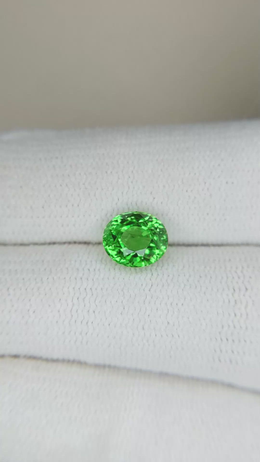 2.02 Ct. Tsavorite Garnet from Tanzania Size Video