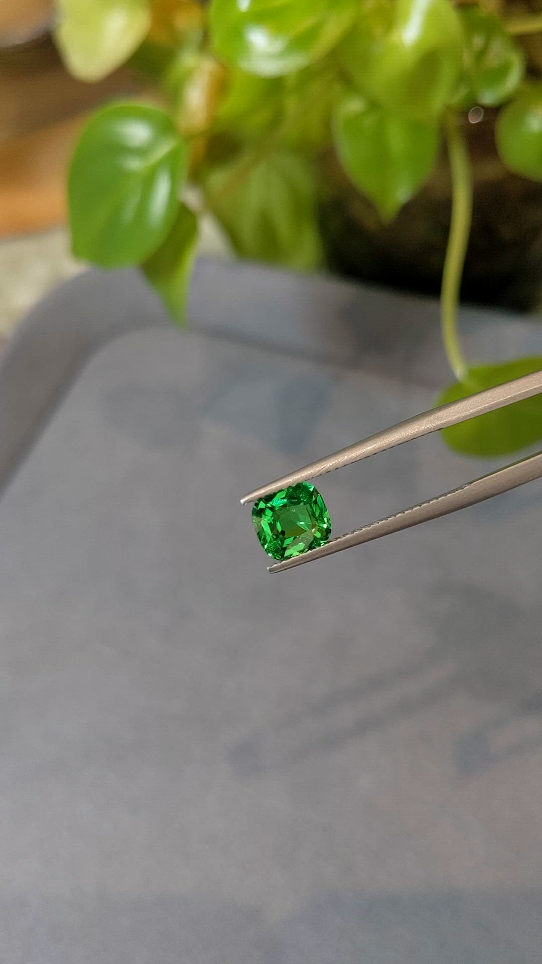 1.54 Ct. Tsavorite Garnet from Tanzania Size Video