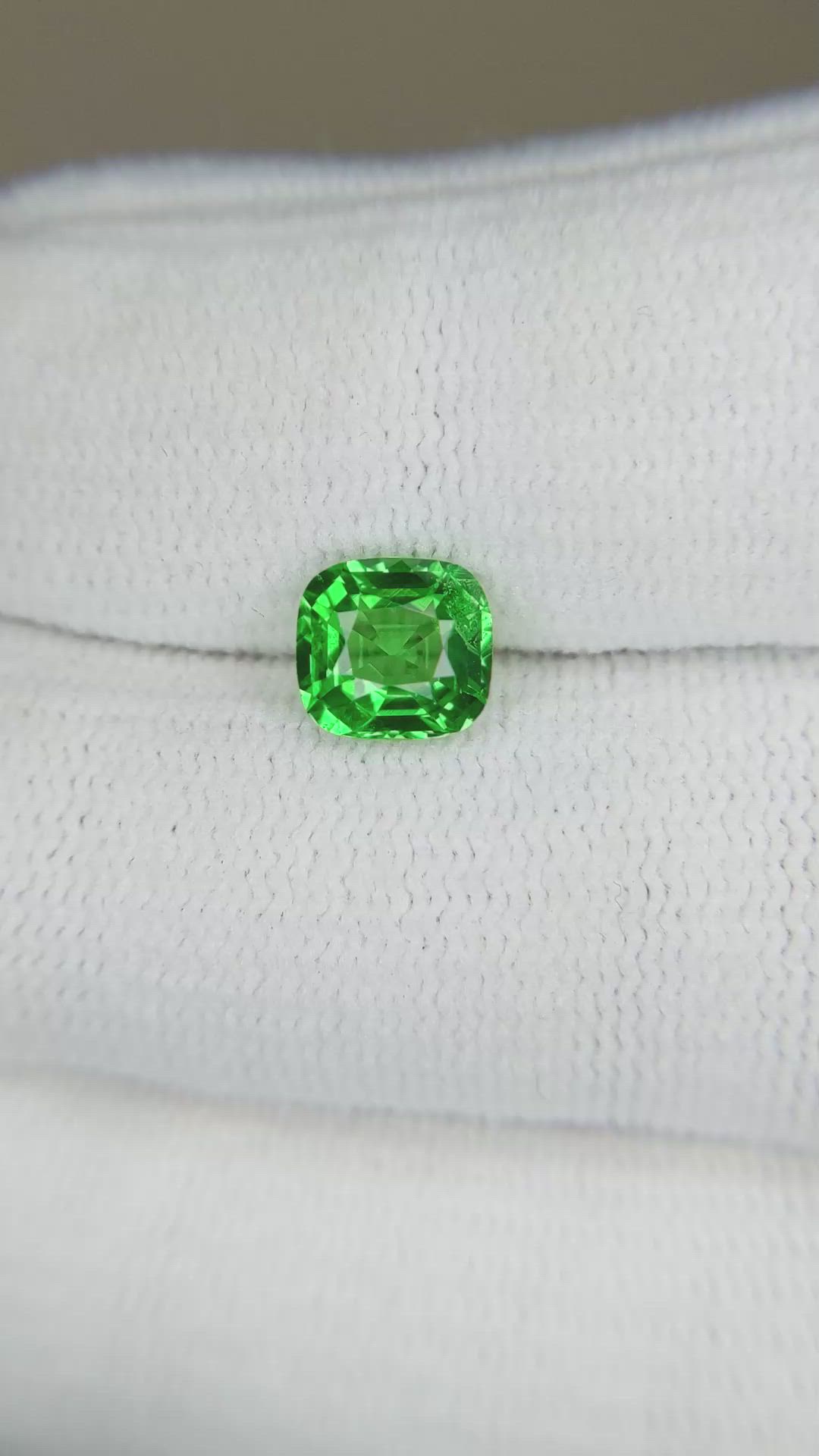 1.54 Ct. Tsavorite Garnet from Tanzania Size Video
