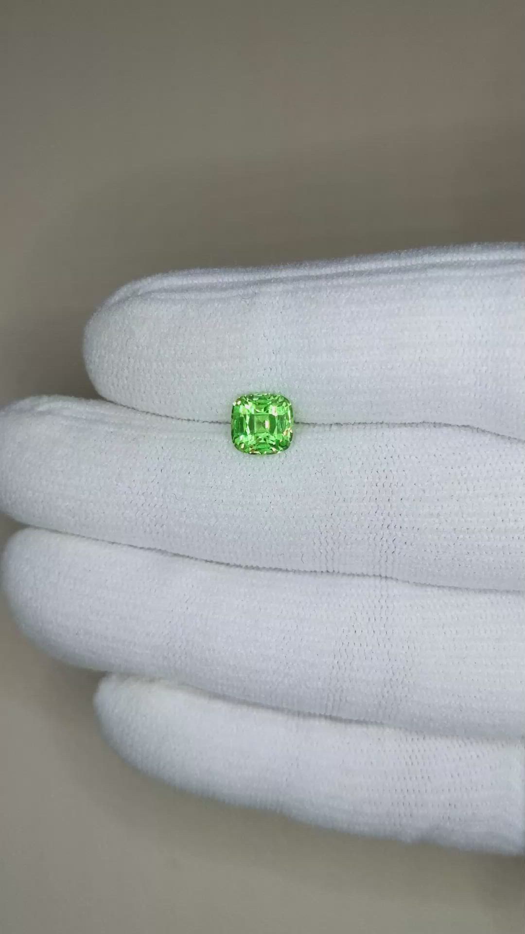 1.84 Ct. Tsavorite Garnet from Tanzania Size Video
