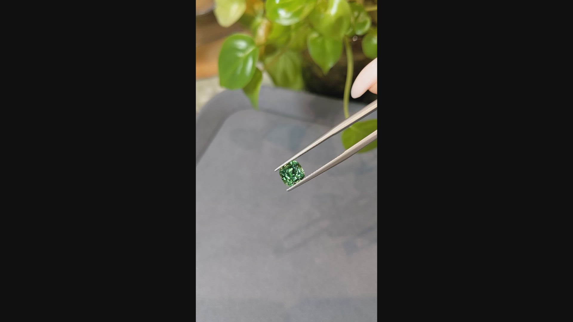 1.84 Ct. Tsavorite Garnet from Tanzania Size Video