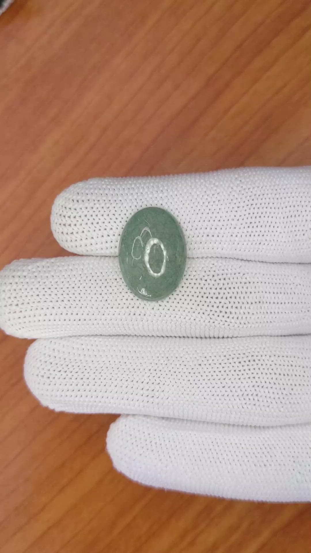 10.35 Ct. Cabochon Jade from Burma (Myanmar) Size Video
