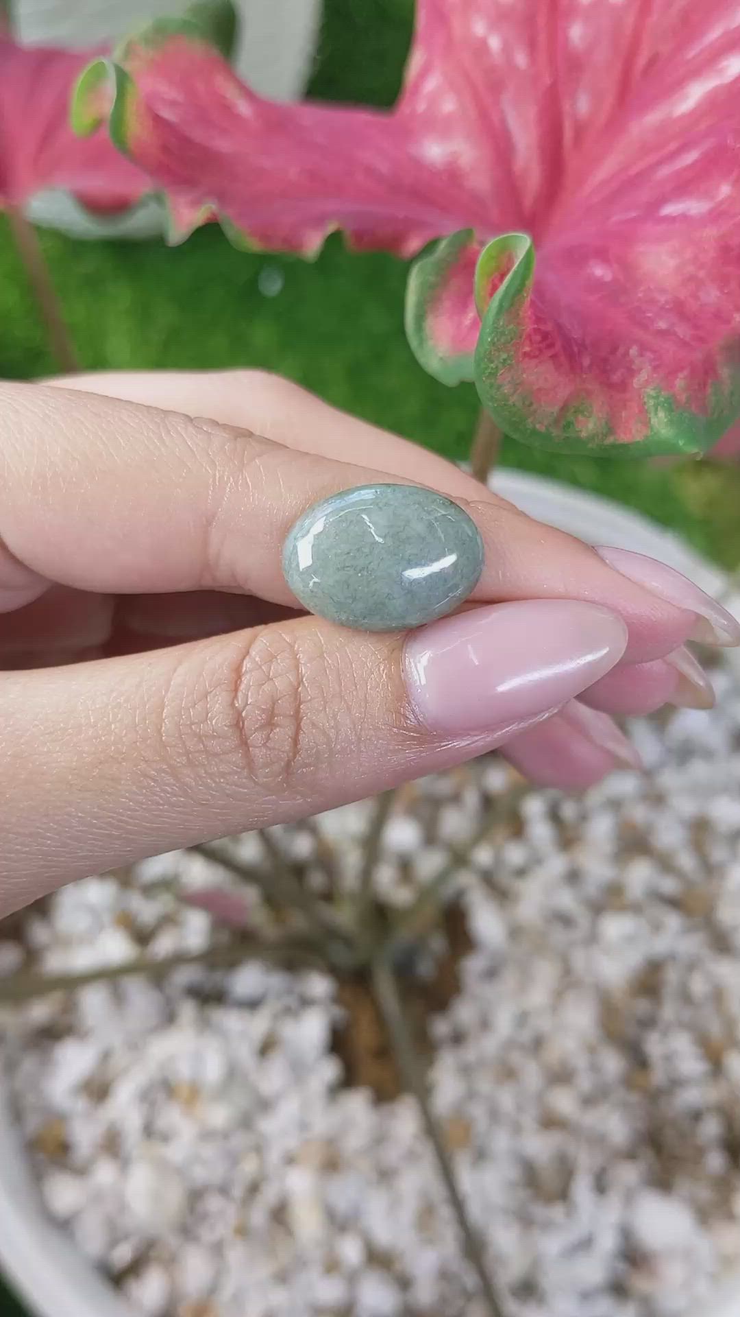 10.35 Ct. Cabochon Jade from Burma (Myanmar) Size Video