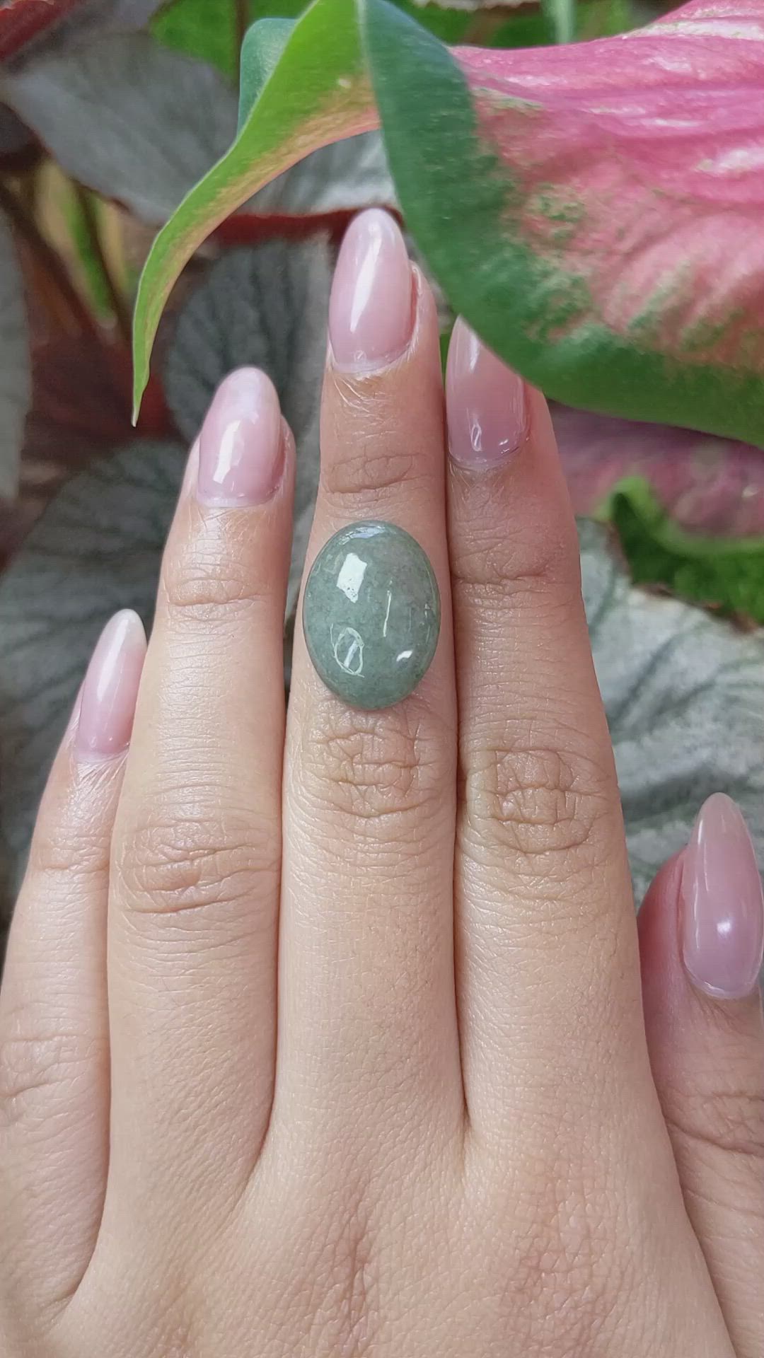 10.35 Ct. Cabochon Jade from Burma (Myanmar) Size Video