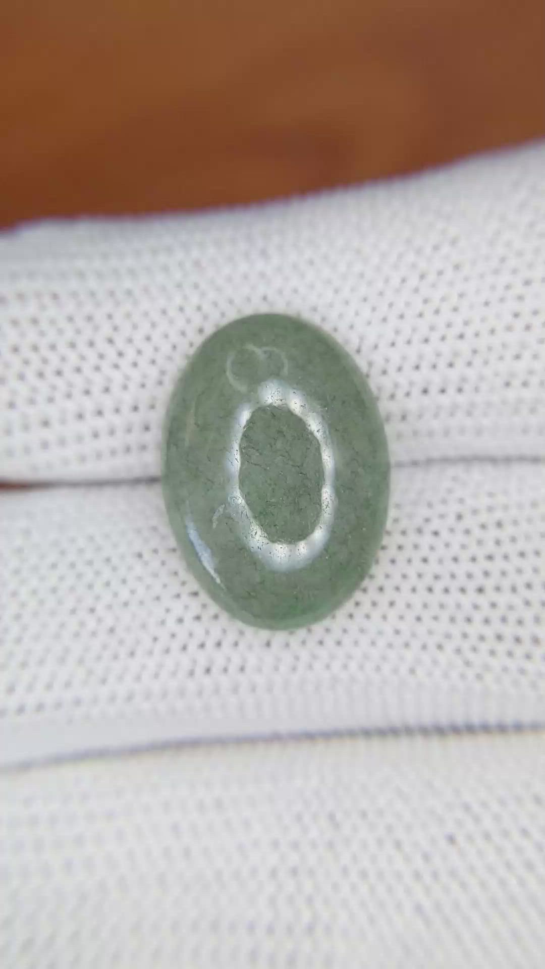 10.35 Ct. Cabochon Jade from Burma (Myanmar) Size Video