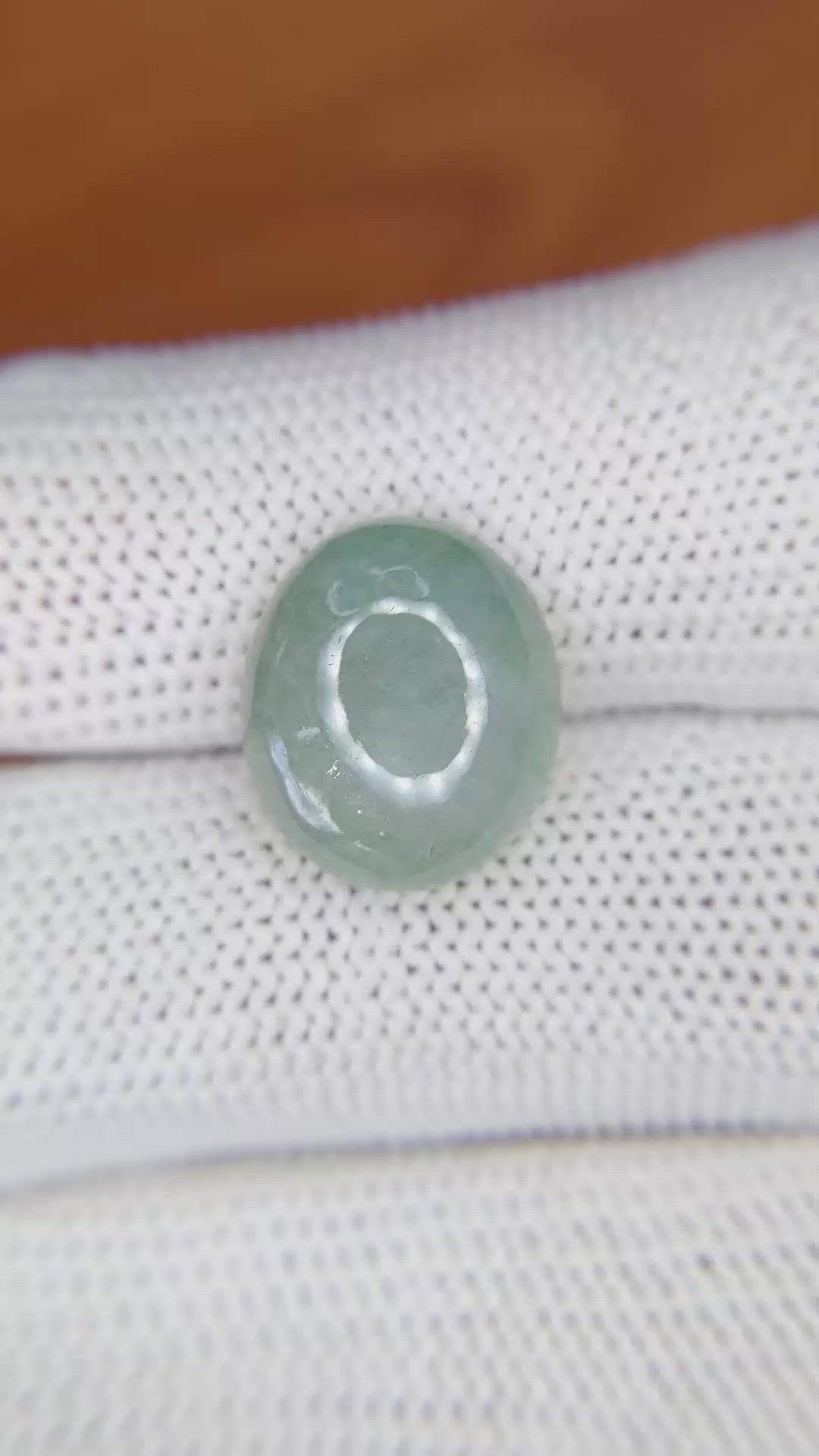 7.48 Ct. Cabochon Jade from Burma (Myanmar) Size Video