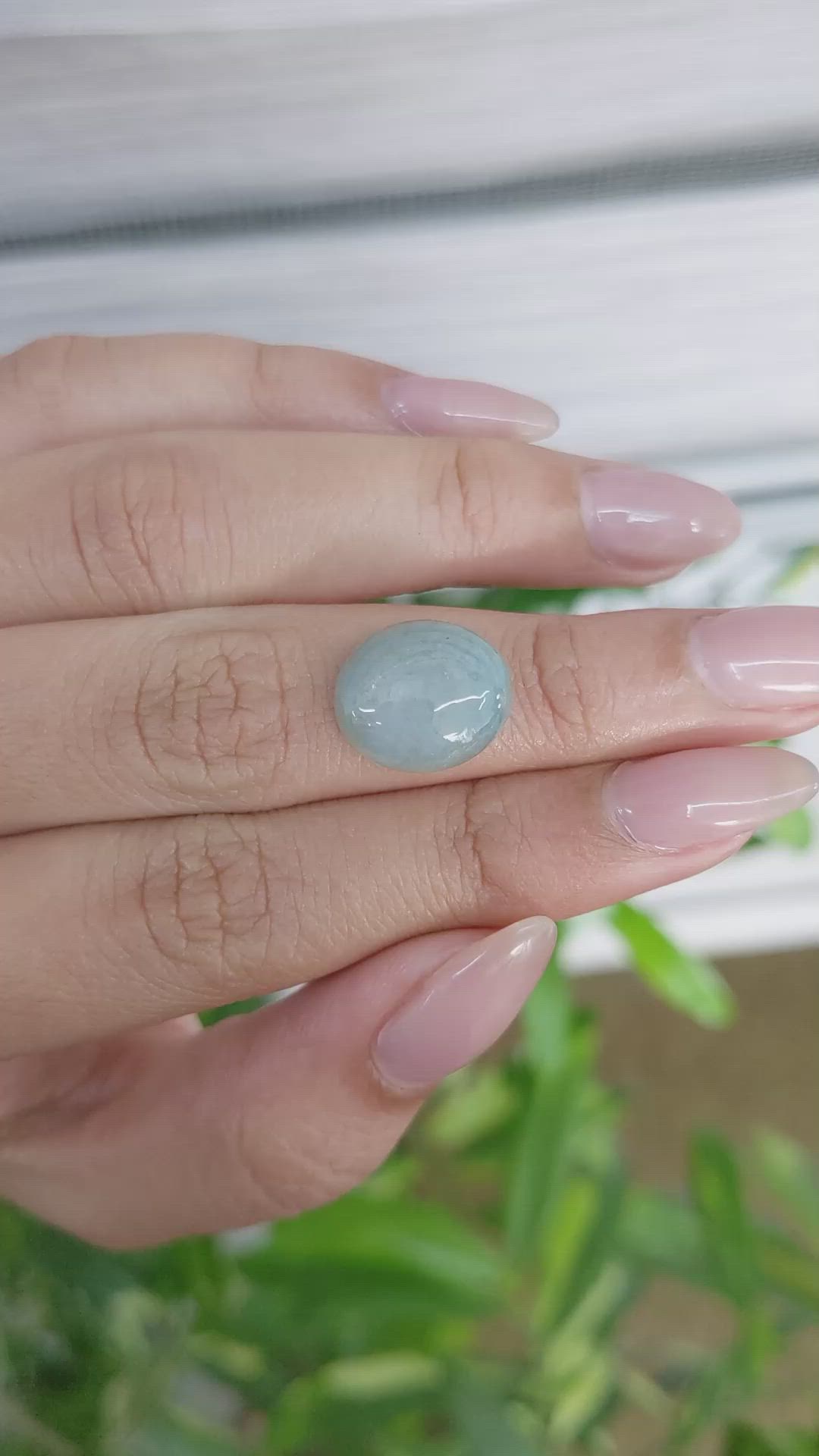 7.48 Ct. Cabochon Jade from Burma (Myanmar) Size Video