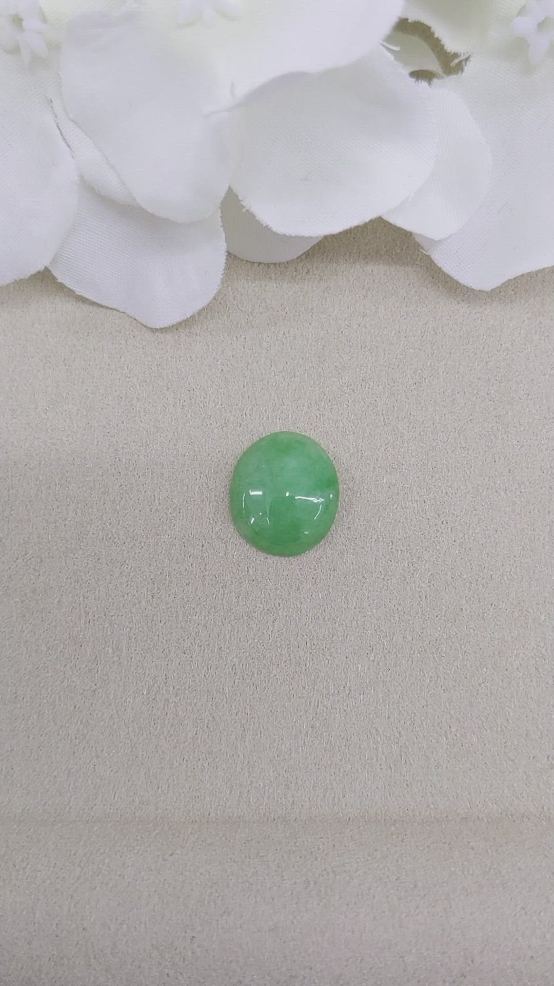 5.50 Ct. Cabochon Jade from Burma (Myanmar) Size Video