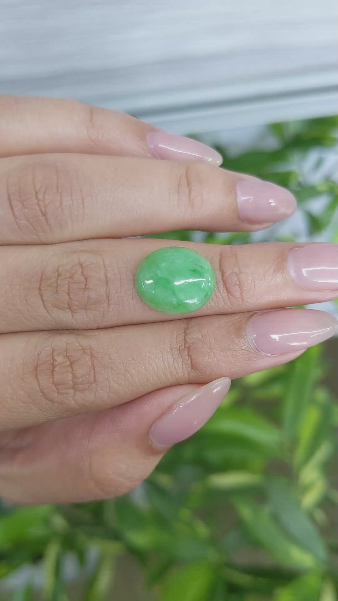 5.66 Ct. Cabochon Jade from Burma (Myanmar) Size Video