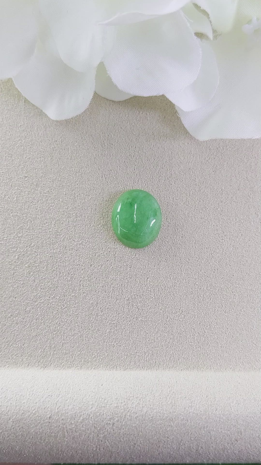 5.66 Ct. Cabochon Jade from Burma (Myanmar) Size Video