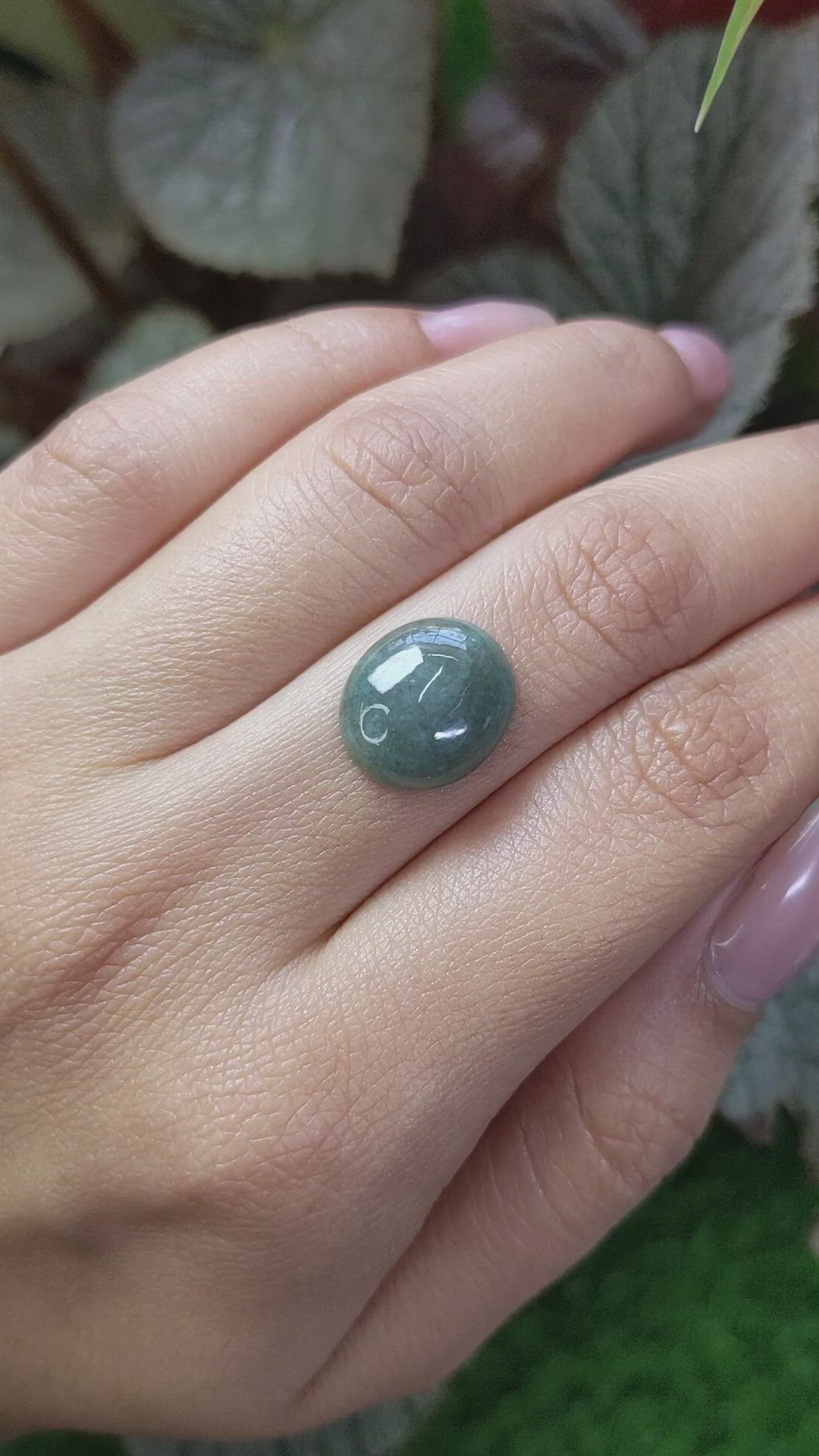 6.39 Ct. Cabochon Jade from Burma (Myanmar) Size Video