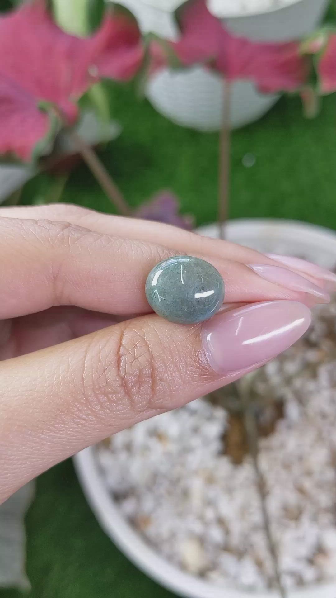 6.39 Ct. Cabochon Jade from Burma (Myanmar) Size Video