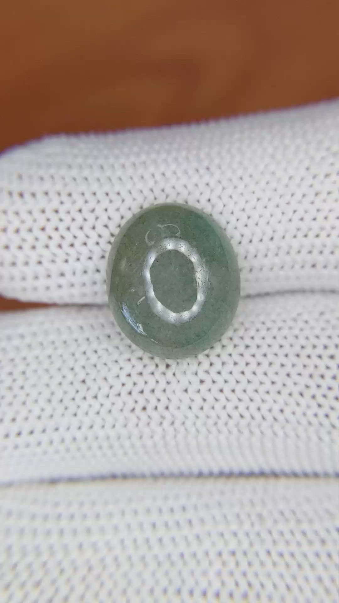 6.39 Ct. Cabochon Jade from Burma (Myanmar) Size Video