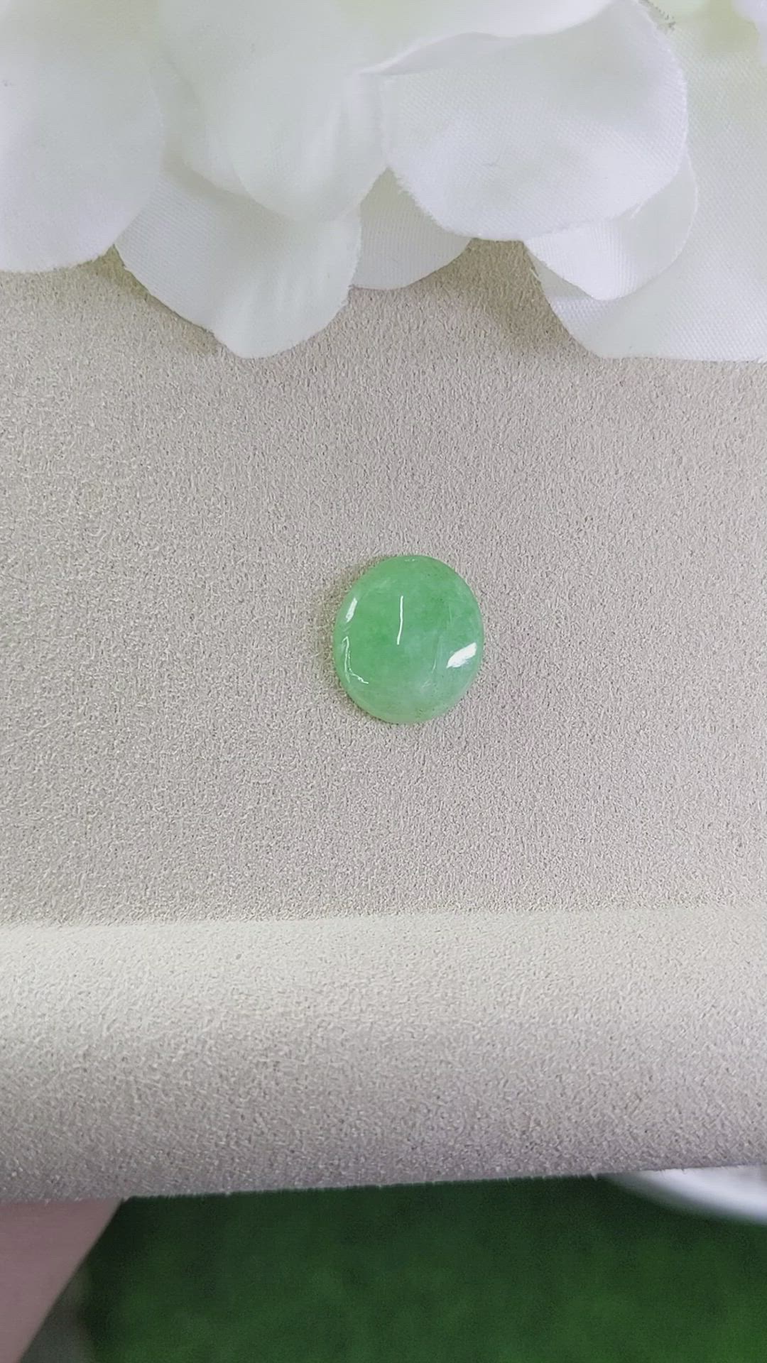 4.69 Ct. Cabochon Jade from Burma (Myanmar) Size Video