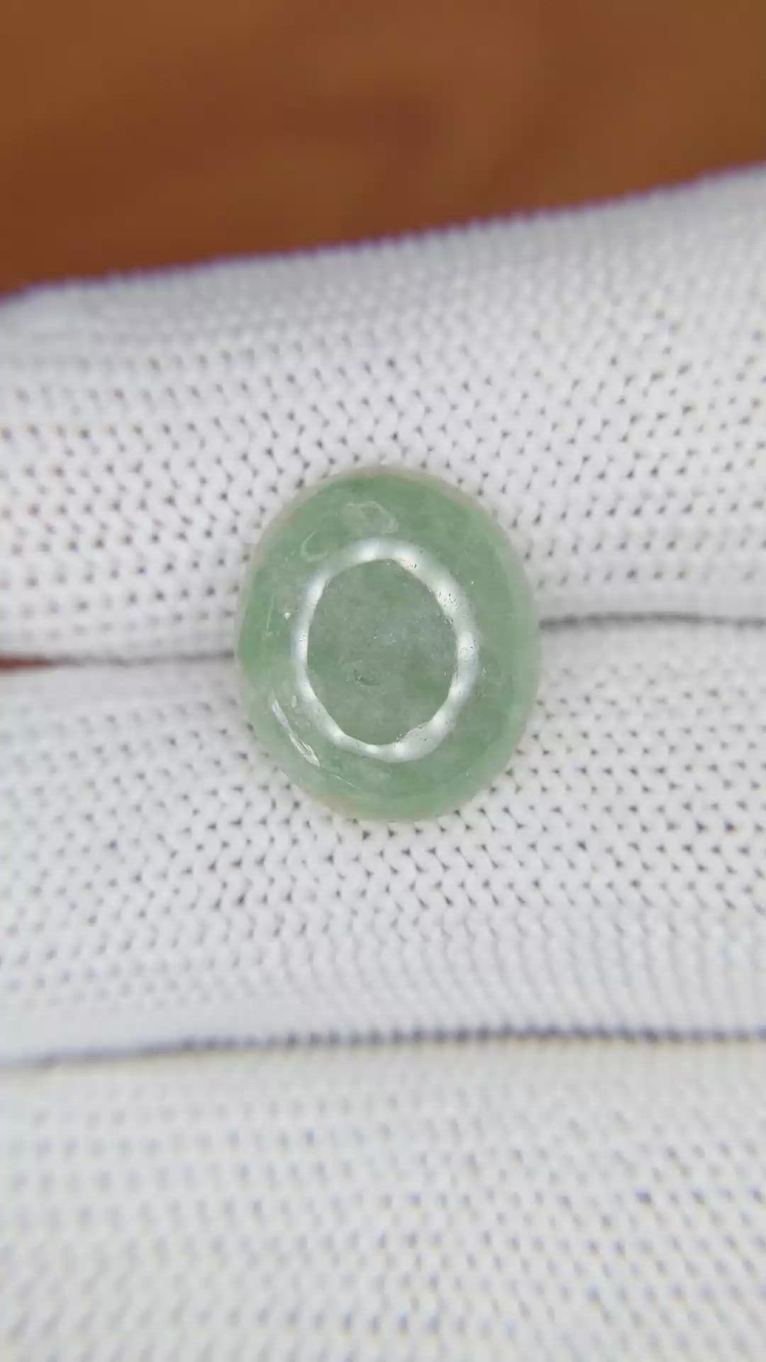 5.88 Ct. Cabochon Jade from Burma (Myanmar) Size Video