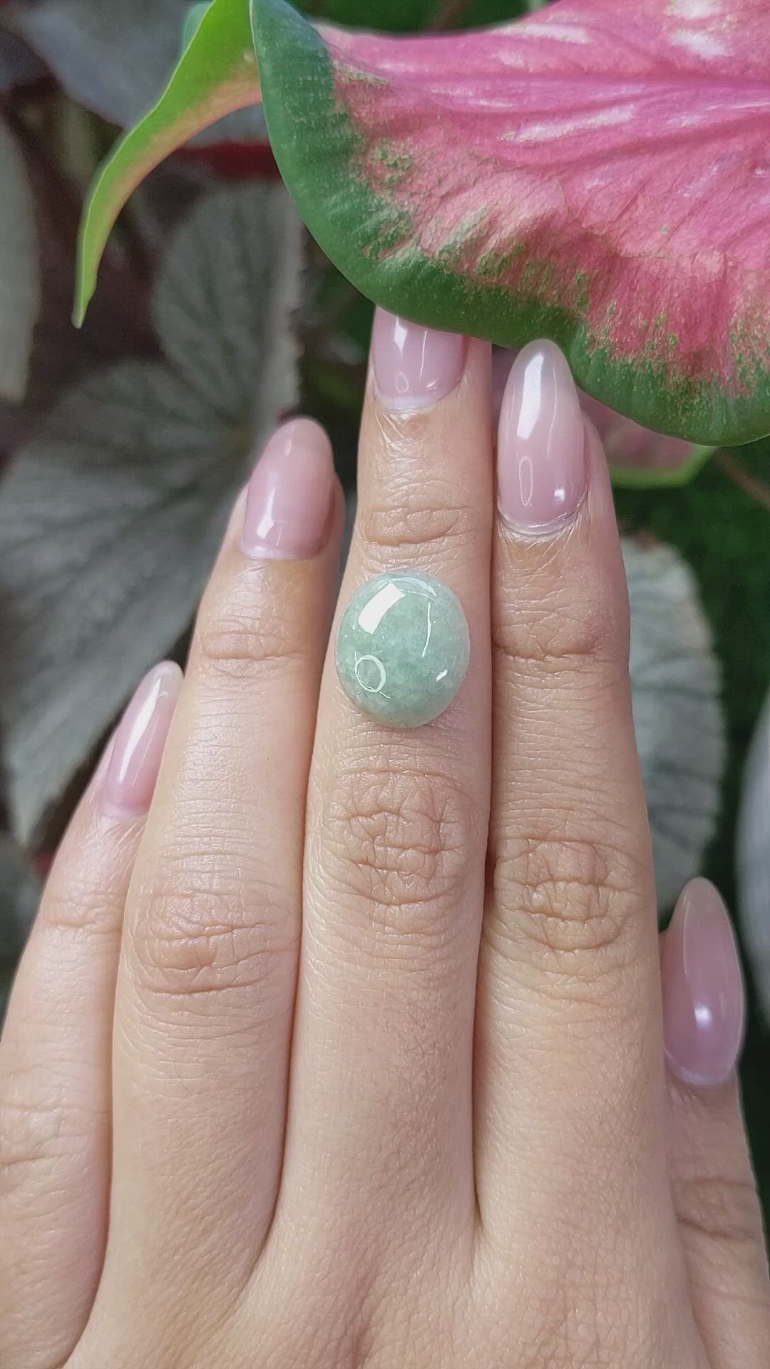 5.88 Ct. Cabochon Jade from Burma (Myanmar) Size Video