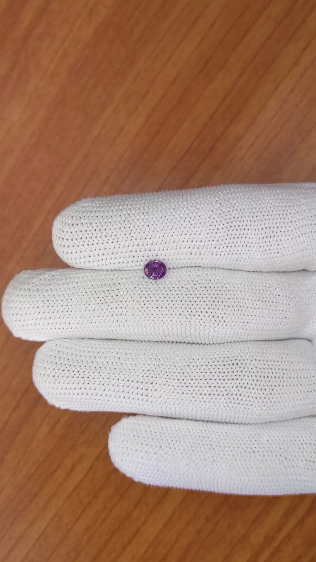 0.35 Ct. Pinkish Purple Spinel from Ceylon (Sri Lanka) Size Video