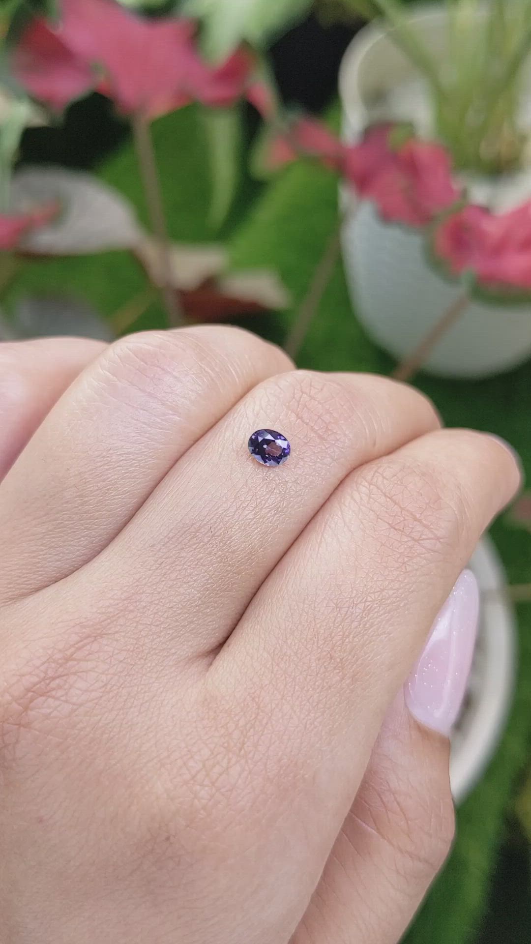 0.36 Ct. Purple Spinel from Ceylon (Sri Lanka) Size Video
