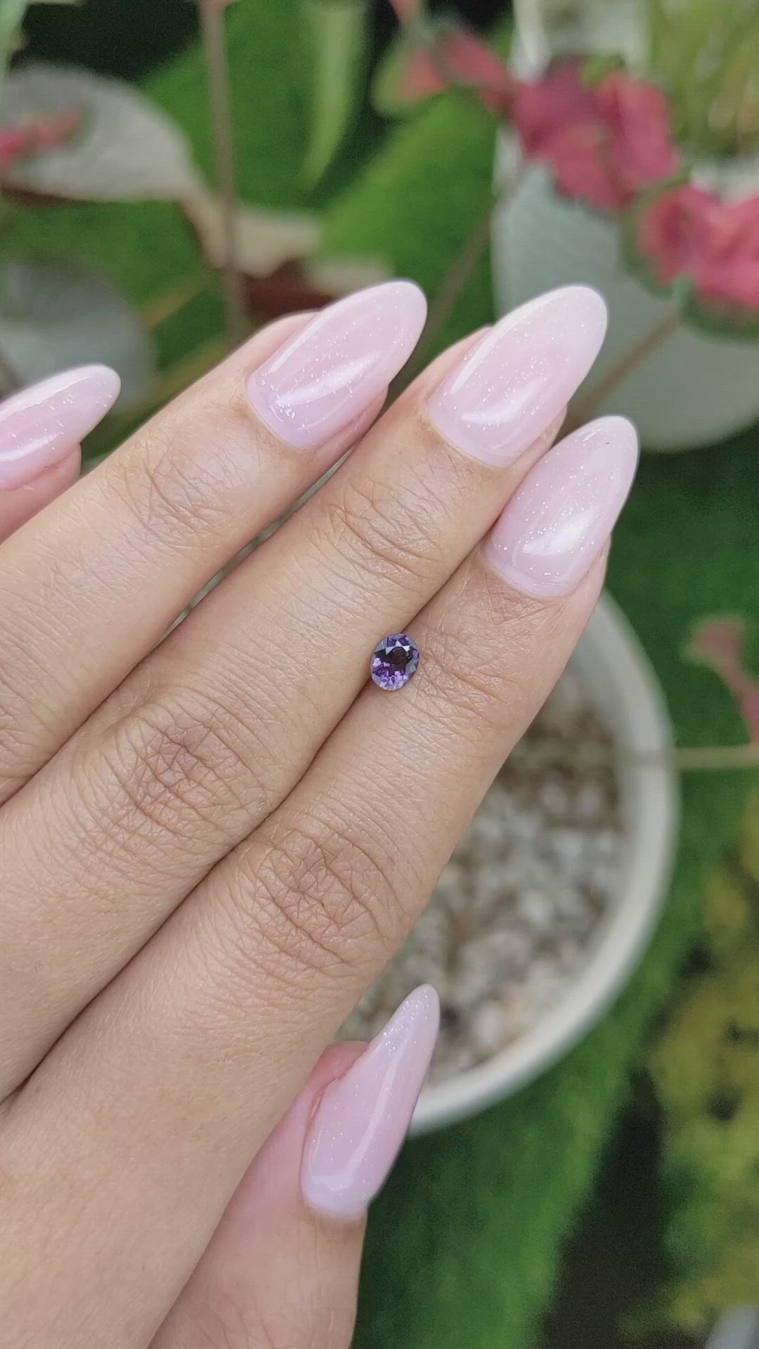 0.36 Ct. Purple Spinel from Ceylon (Sri Lanka) Size Video