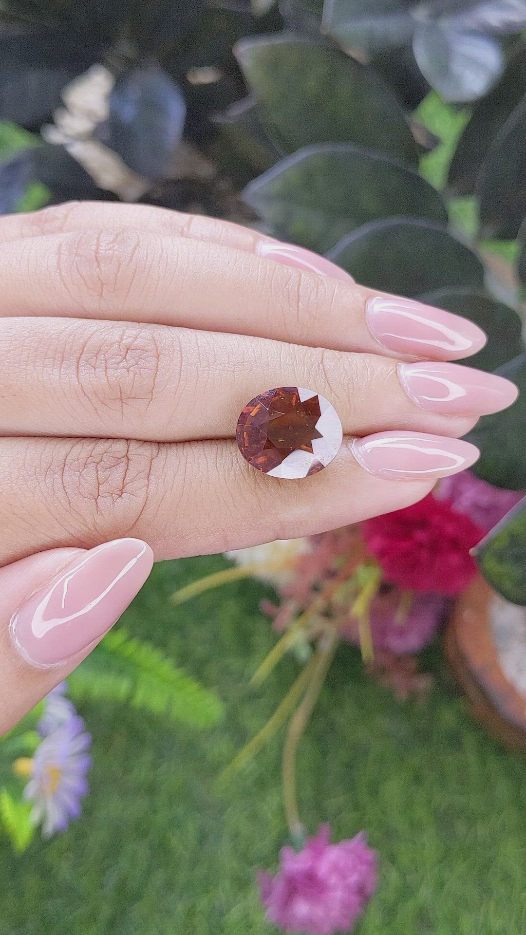 9.24 Ct. Orange Hessonite Garnet from Madagascar Size Video